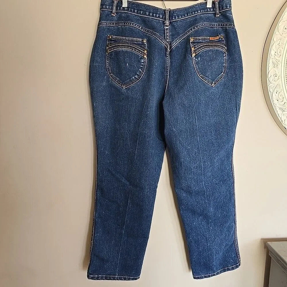 Gitano Vtg 80s 90s Dark Wash Straight Leg Denim Mom Jeans Size 20 RN 44976 Pants